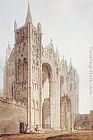 Thomas Girtin The West Front of Peterborough Cathedral painting